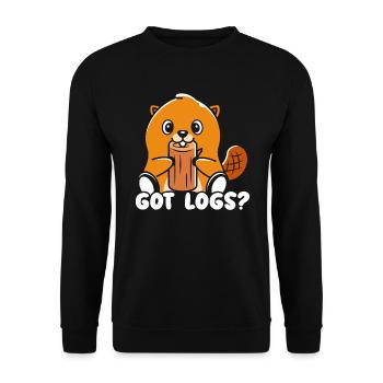 Got Logs Biber Flüsterer Wildtier Tier Nagetier - Unisex Pullover - Schwarz - Vorne - Alina (178cm) & Michal (187cm)