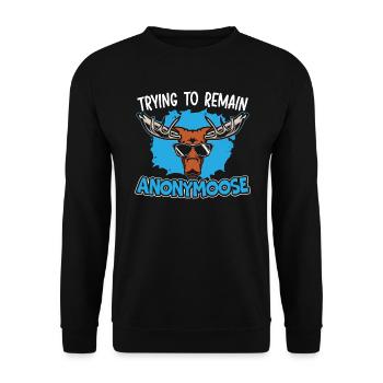 Essayer de rester anonyme Animal Alces Elk Moose - Sweat-shirt Unisexe - noir - Devant - Alina (178cm) & Michal (187cm)
