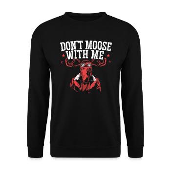 Ne pas orignal avec moi Animal animal Alces cerf de wapiti - Sweat-shirt Unisexe - noir - Devant - Alina (178cm) & Michal (187cm)