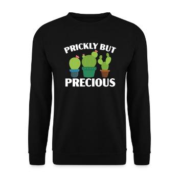 Plante succulente épineuse mais précieuse amoureuse des cactus - Sweat-shirt Unisexe - noir - Devant - Alina (178cm) & Michal (187cm)