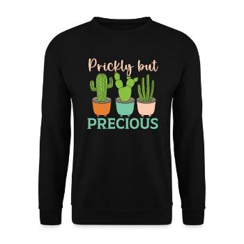 Plante succulente épineuse mais précieuse amoureuse des cactus - Sweat-shirt Unisexe - noir - Devant - Alina (178cm) & Michal (187cm)