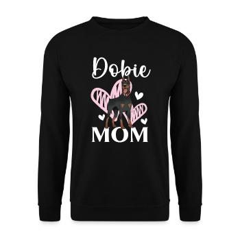 Dobie Maman Patte Amour Doberman Propriétaire Chien Fête des Mères - Sweat-shirt Unisexe - noir - Devant - Alina (178cm) & Michal (187cm)