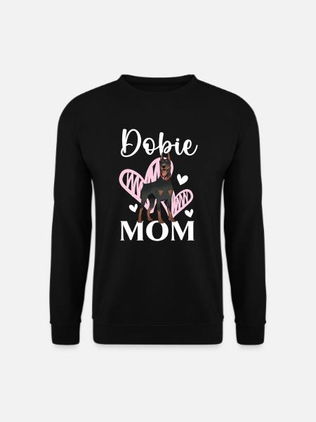 Dobie Mama Pfote Liebe Dobermann Besitzer Hund Mütter Tag - Unisex Pullover - Schwarz