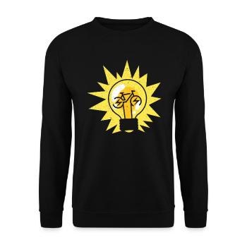 E-Bike Lover Elektrofahrradbesitzer Fahrradtour - Unisex Pullover - Schwarz - Vorne - Alina (178cm) & Michal (187cm)