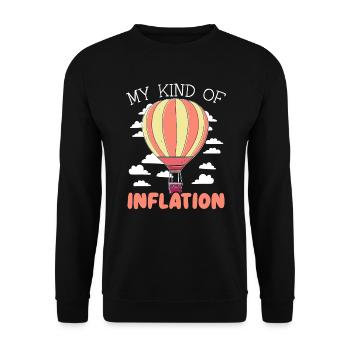 Meine Art von Inflation Heißluftballonfahrer - Unisex Pullover - Schwarz - Vorne - Alina (178cm) & Michal (187cm)