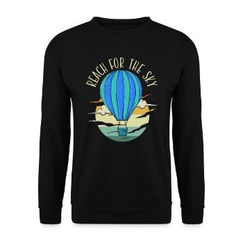Atteindre la montgolfière Sky Balloonist - Sweat-shirt Unisexe - noir - Devant - Alina (178cm) & Michal (187cm)