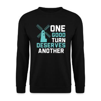 Un bon virage mérite une autre énergie renouvelable - Sweat-shirt Unisexe - noir - Devant - Alina (178cm) & Michal (187cm)
