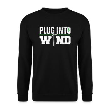 Schließen Sie sich der Windtech Windmill Wind Renewable Energy an - Unisex Pullover - Schwarz - Vorne - Alina (178cm) & Michal (187cm)