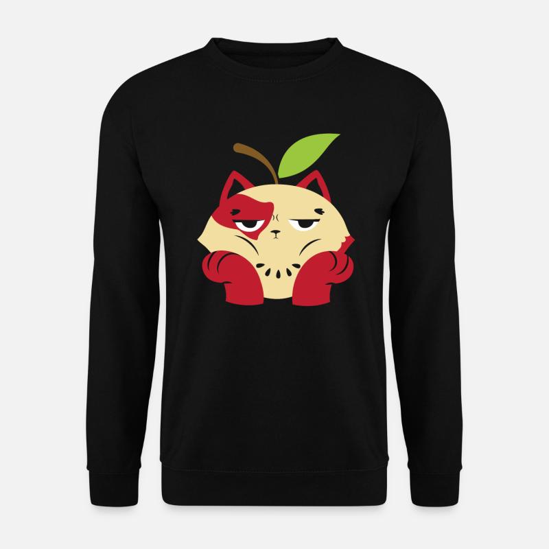 Apple Cat Apple Picking Squad Apple Fruit Lover - Unisex Sweatshirt - black