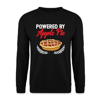 Powered By Apple Pie Fruit Lover Apple Picking - Unisex Sweatshirt - black - Front - Alina (178cm) & Michal (187cm)