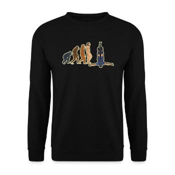 Bungee Jumping Evolution Adrenaline Bungee Jumper - Unisex Sweatshirt - black - Front - Alina (178cm) & Michal (187cm)