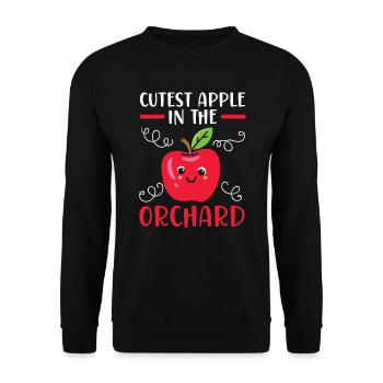 Apple Picking Squad Apple Fruit Lover Apple - Unisex Sweatshirt - black - Front - Alina (178cm) & Michal (187cm)