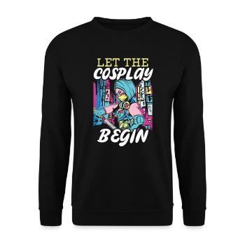 Let The Cosplay Begin Cosplaying Cosplayer Costume - Unisex Sweatshirt - black - Front - Alina (178cm) & Michal (187cm)