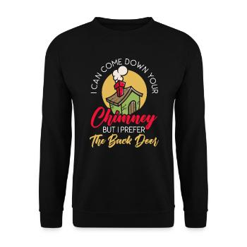 Chimney Sweeper Job Fireplace Chimney Whisperer - Unisex Sweatshirt - black - Front - Alina (178cm) & Michal (187cm)