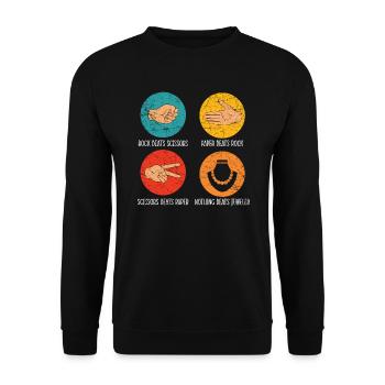 Nothing Beats Jeweler Goldsmith Jewelry Making - Unisex Sweatshirt - black - Front - Alina (178cm) & Michal (187cm)
