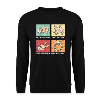 Nothing Beats Jeweler Goldsmith Jewelry Making - Unisex Sweatshirt - black - Front - Alina (178cm) & Michal (187cm)