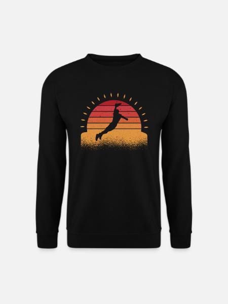 Retro Ultimate Frisbee Flying Disc Sport - Unisex Pullover - Schwarz