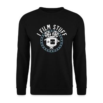 I Film Stuff Filmmaking Cinema Movie Filmmaker - Unisex Sweatshirt - black - Front - Alina (178cm) & Michal (187cm)