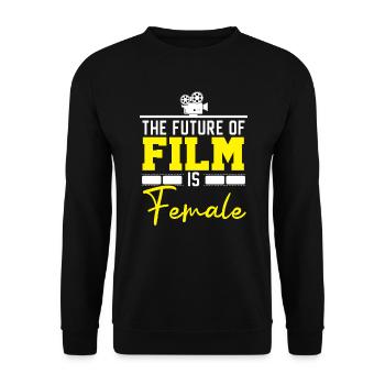 The Future Of Film Is Female Filmmaking Feminist - Unisex Sweatshirt - black - Front - Alina (178cm) & Michal (187cm)