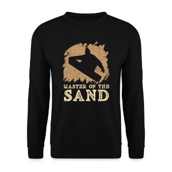 Master Of The Sand Sandboard Sandboarding - Unisex Sweatshirt - black - Front - Alina (178cm) & Michal (187cm)