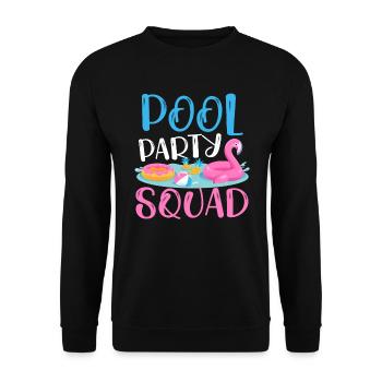 Pool Party Squad Aufblasbarer Kugel-Wasserball - Unisex Pullover - Schwarz - Vorne - Alina (178cm) & Michal (187cm)