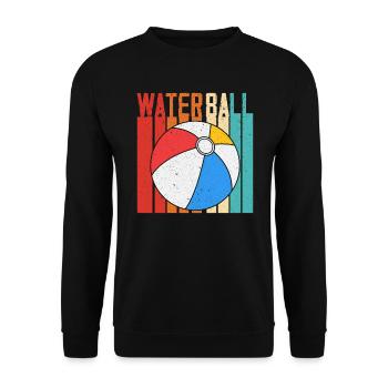 Pool Party Aufblasbare Kugel Retro Wasserball - Unisex Pullover - Schwarz - Vorne - Alina (178cm) & Michal (187cm)