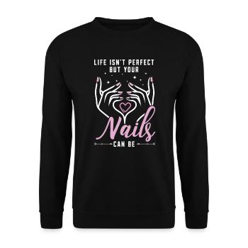 Nail Boss Nail Technician Manicurist Nail Tech - Unisex Sweatshirt - black - Front - Alina (178cm) & Michal (187cm)