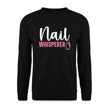 Nail Whisperer Nail Boss Job Manicurist Nail Tech - Unisex Sweatshirt - black - Front - Alina (178cm) & Michal (187cm)
