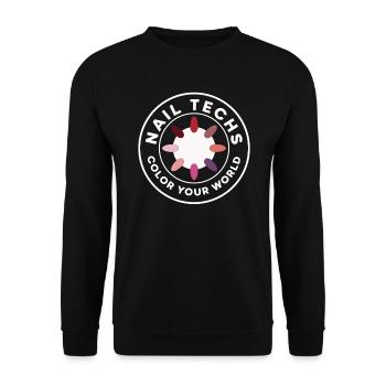 Nail Techs Color Your World Nail Boss Manicurist - Unisex Sweatshirt - black - Front - Alina (178cm) & Michal (187cm)