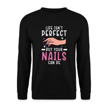 Nail Boss Nail Technician Manicurist Nail Tech - Unisex Sweatshirt - black - Front - Alina (178cm) & Michal (187cm)