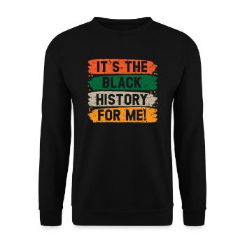 C’est l’histoire des Noirs pour moi Afro-Américain - Sweat-shirt Unisexe - noir - Devant - Alina (178cm) & Michal (187cm)