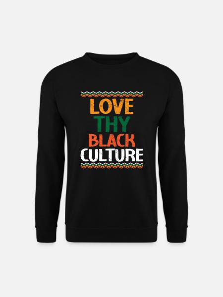 Liebe deine schwarze Kultur Black History Month - Unisex Pullover - Schwarz