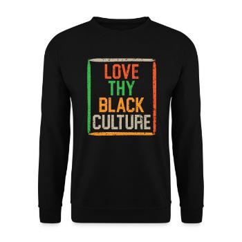 Love Thy Black Culture Black History Month - Unisex Sweatshirt - black - Front - Alina (178cm) & Michal (187cm)