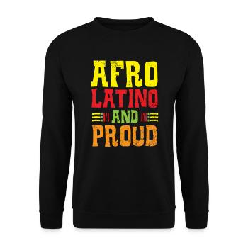 Afro Latino And Proud Black History Month - Unisex Sweatshirt - black - Front - Alina (178cm) & Michal (187cm)