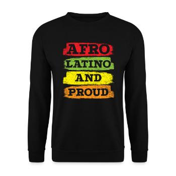 Afro Latino And Proud Black History Month - Unisex Sweatshirt - black - Front - Alina (178cm) & Michal (187cm)