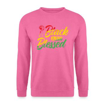 Mois de l’histoire des Noirs et des Noirs Bénis Mélanine - Sweat-shirt Unisexe - rose - Devant