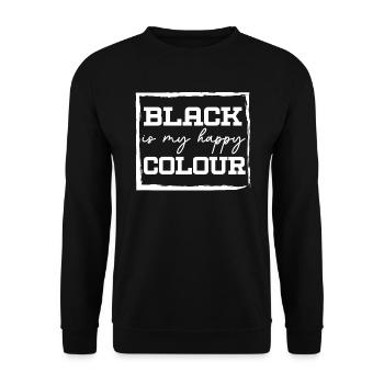 Le noir est ma couleur heureuse mélanine afro-américaine - Sweat-shirt Unisexe - noir - Devant - Alina (178cm) & Michal (187cm)