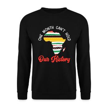 Ein Monat kann unsere Geschichte nicht halten Black Pride - Unisex Pullover - Schwarz - Vorne - Alina (178cm) & Michal (187cm)