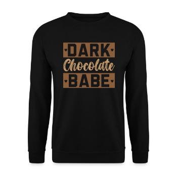Chocolat noir Babe Mélanine Mois de l’histoire des Noirs - Sweat-shirt Unisexe - noir - Devant - Alina (178cm) & Michal (187cm)