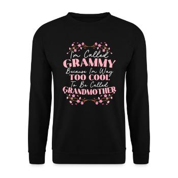 I'm Called Grammy Grandma Grandmother Granny - Unisex Sweatshirt - black - Front - Alina (178cm) & Michal (187cm)