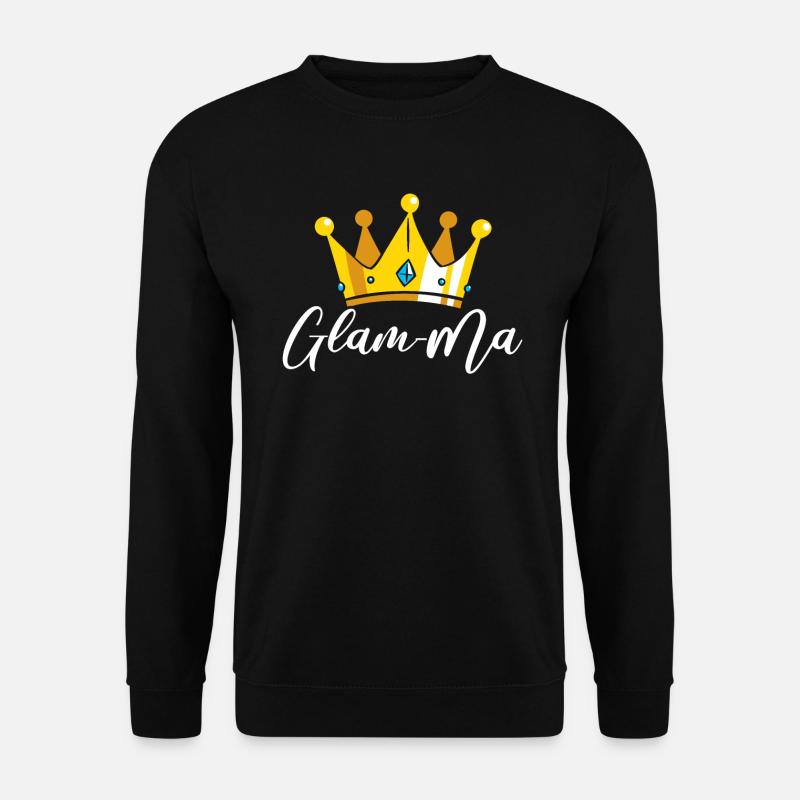 Glam-ma Oma Großeltern Großmutter Oma - Unisex Pullover - Schwarz