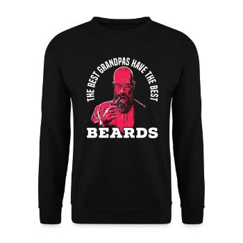 The Best Grandpas Have The Best Beards Grandfather - Unisex Sweatshirt - black - Front - Alina (178cm) & Michal (187cm)