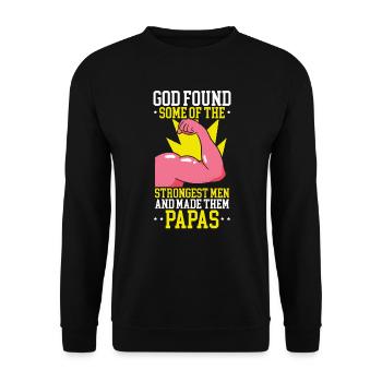 Fathers Day Papa Best Dad Ever Fatherhood Daddy - Unisex Sweatshirt - black - Front - Alina (178cm) & Michal (187cm)