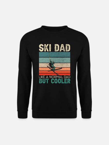 Ski Dad Mountain Ski Wintersport Schnee Vatertag - Unisex Pullover - Schwarz