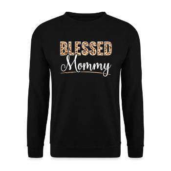 Blessed Mommy Best Mom Ever Mothers Day Motherhood - Unisex Sweatshirt - black - Front - Alina (178cm) & Michal (187cm)