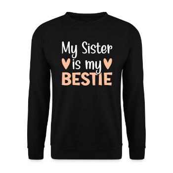 Ma sœur est ma meilleure sœur de tous les temps - Sweat-shirt Unisexe - noir - Devant - Alina (178cm) & Michal (187cm)