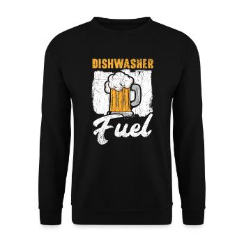 Dishwasher Fuel Dishwashing Job Beer Drinker - Unisex Sweatshirt - black - Front - Alina (178cm) & Michal (187cm)