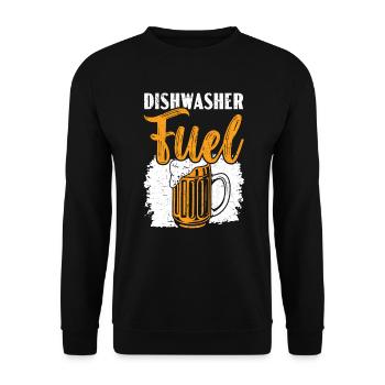 Dishwasher Fuel Dishwashing Job Beer Drinker - Unisex Sweatshirt - black - Front - Alina (178cm) & Michal (187cm)