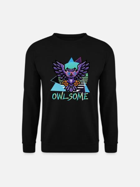 Eulenartiger Eulenliebhaber Nachtaktiver Vogel Eulenflüsterer - Unisex Pullover - Schwarz