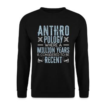 Où un million d’années est considéré comme récent - Sweat-shirt Unisexe - noir - Devant - Alina (178cm) & Michal (187cm)